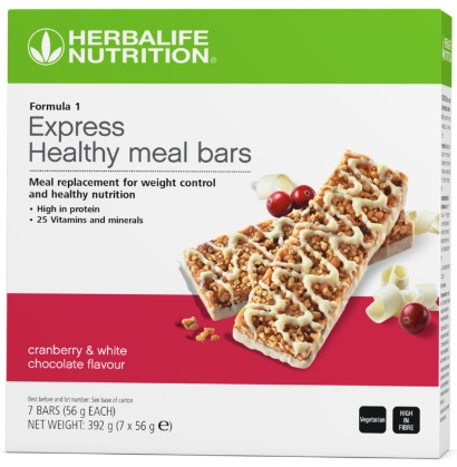 Formula 1 Express Healthy Meal Bars Cranberry & White Chocolate 7 bars per box